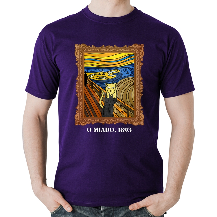 Camiseta Algodão O miado, 1893 - Roxa