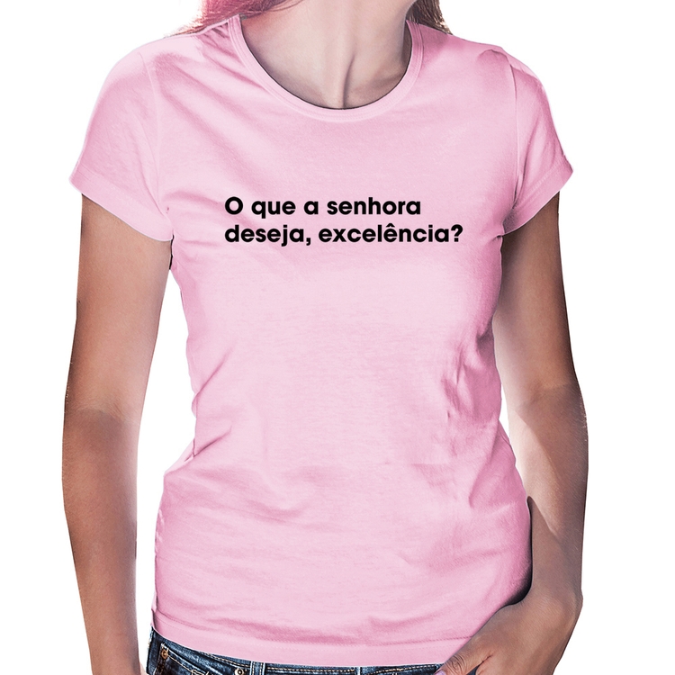 Baby Look O que a senhora  deseja, excelência? - Rosa Bebê