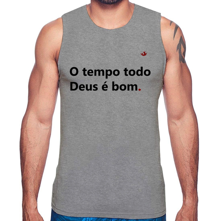Regata O tempo todo Deus é bom - Cinza