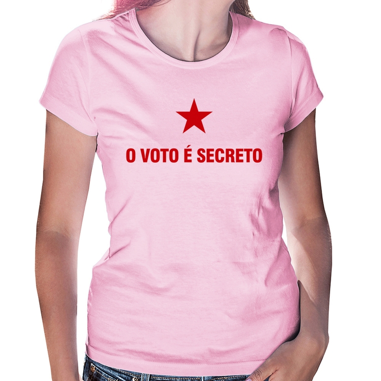 Baby Look O voto é secreto - Rosa Bebê