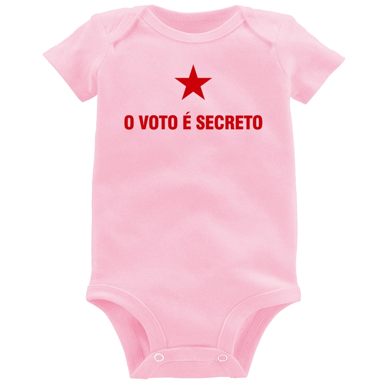 Body Bebê O voto é secreto - Rosa Bebê