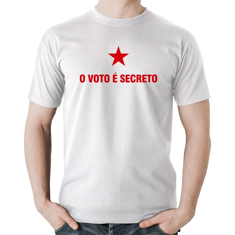 Camiseta Algodão O voto é secreto - Branca