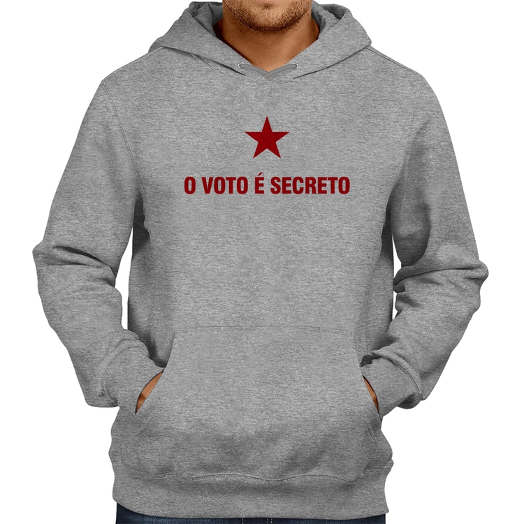 Moletom O voto é secreto - Cinza