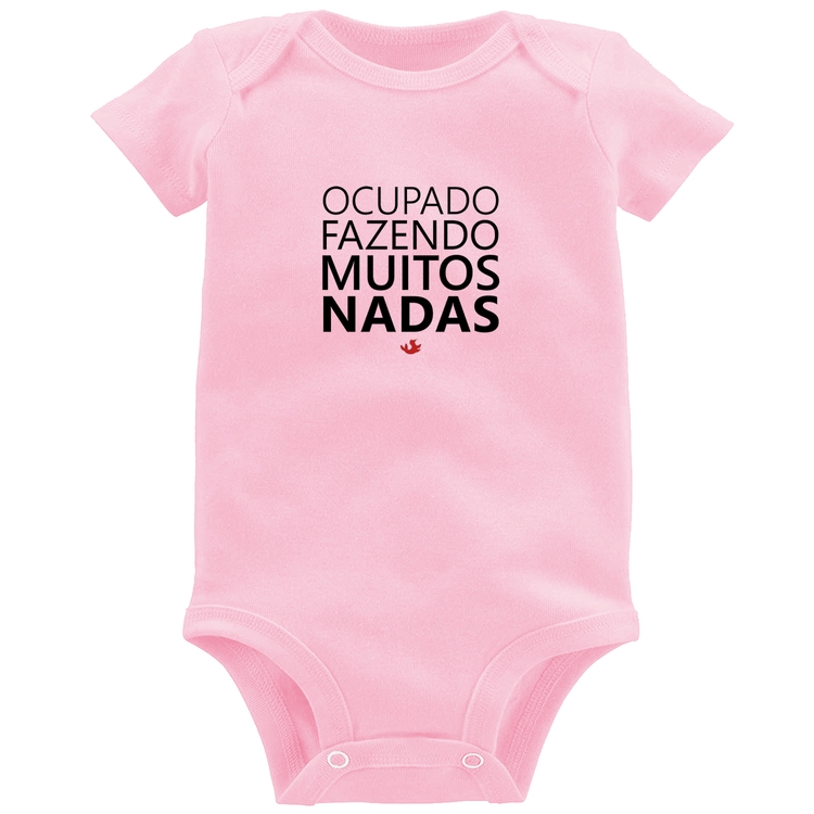 Body Bebê Ocupado fazendo muitos nadas - Rosa Bebê