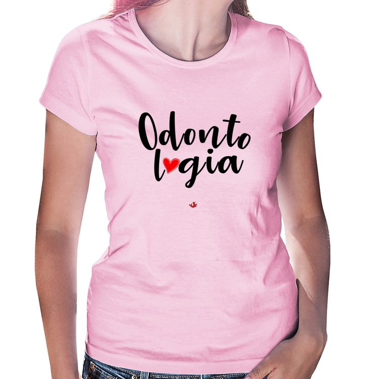 Baby Look Odontologia por amor - Rosa Bebê