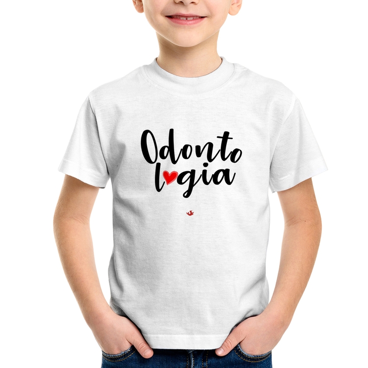 Camiseta Infantil Odontologia por amor