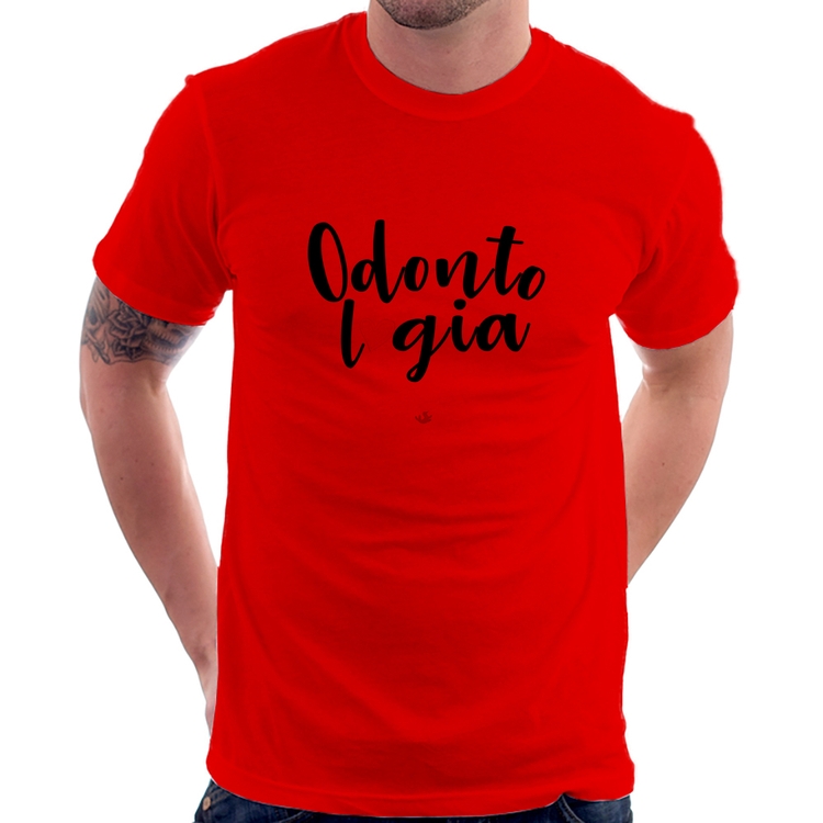 Camiseta Odontologia por amor - Vermelha