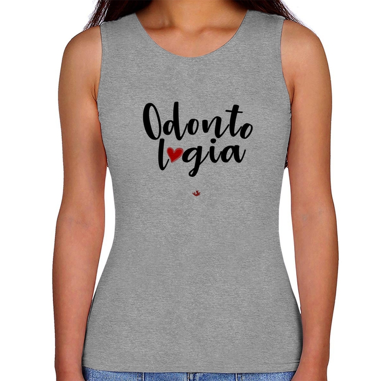 Regata Feminina Odontologia por amor - Cinza