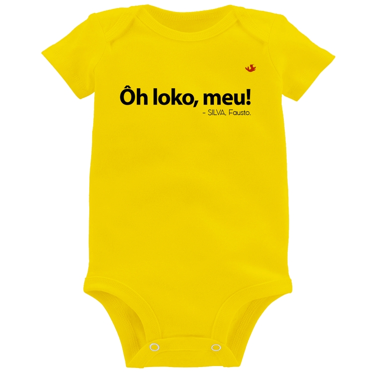 Body Bebê Ôh loko, meu! - Amarelo