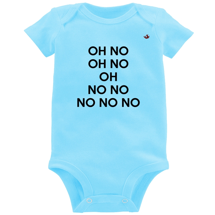 Body Bebê OH NO! - Azul Bebê