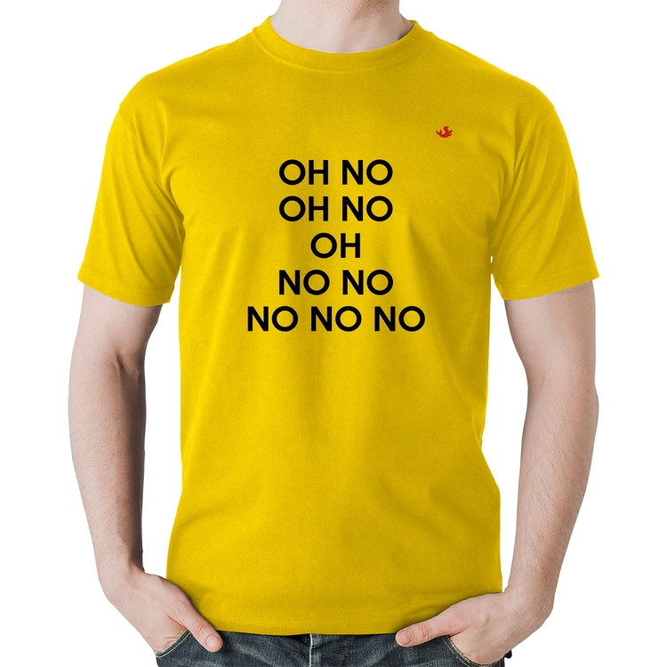 Camiseta Algodão OH NO! - Amarela