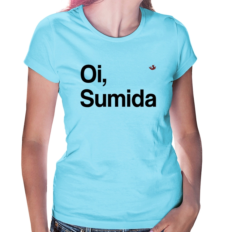 Baby Look Oi sumida - Azul Bebê