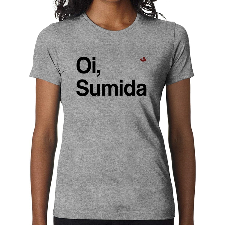 Baby Look Oi sumida - Cinza