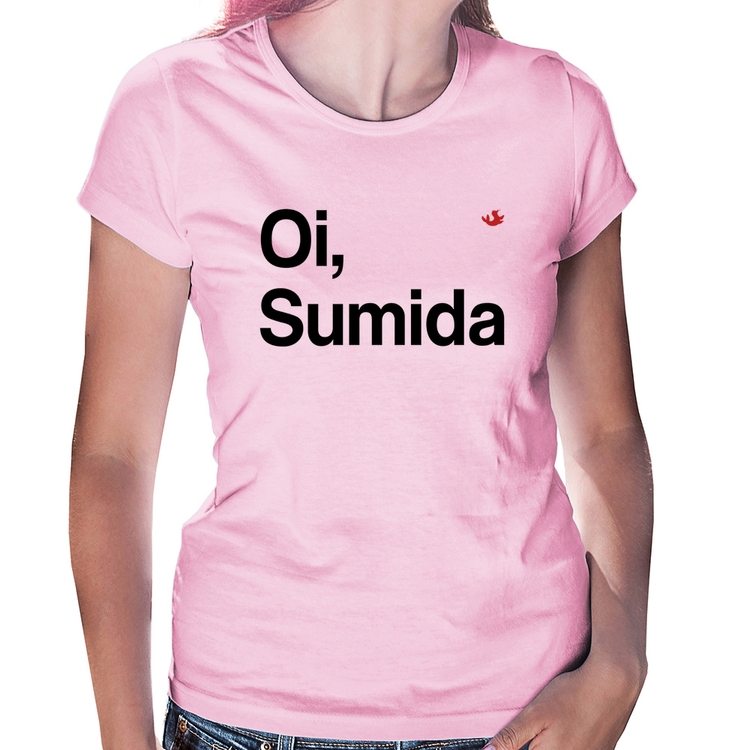 Baby Look Oi sumida - Rosa Bebê