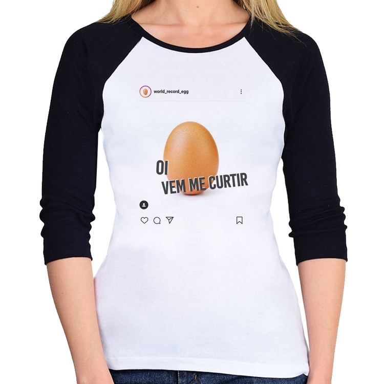 Baby Look Raglan Oi, vem me curtir Manga 3/4
