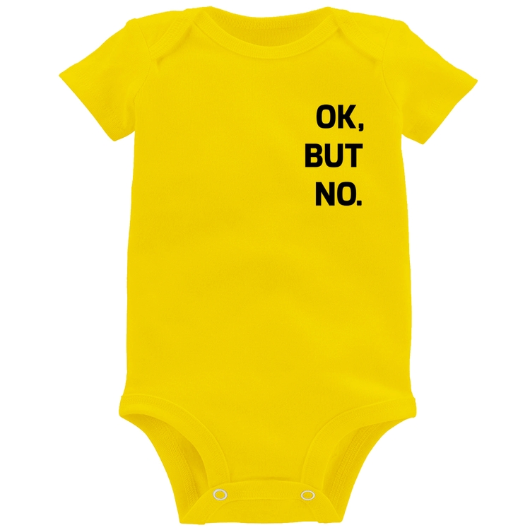 Body Bebê Ok, but no. - Amarelo