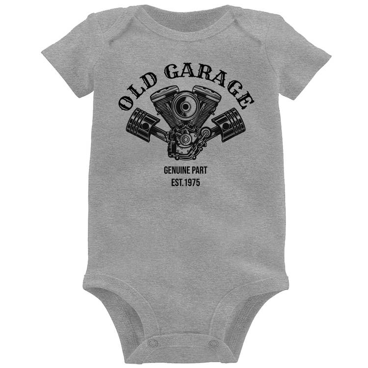 Body Bebê Old Garage Genuine Part Est.1975 - Cinza