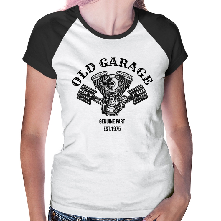 Baby Look Raglan Old Garage Genuine Part Est.1975