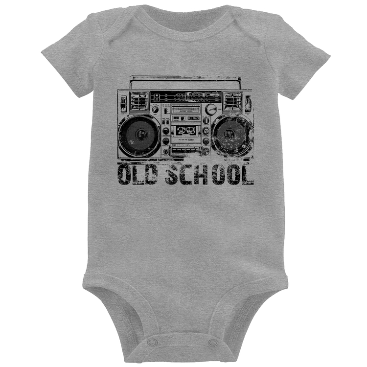 Body Bebê Old School Boombox - Cinza