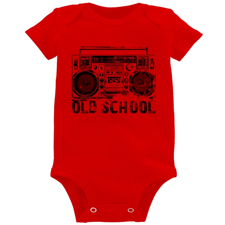 Body Bebê Old School Boombox - Vermelho
