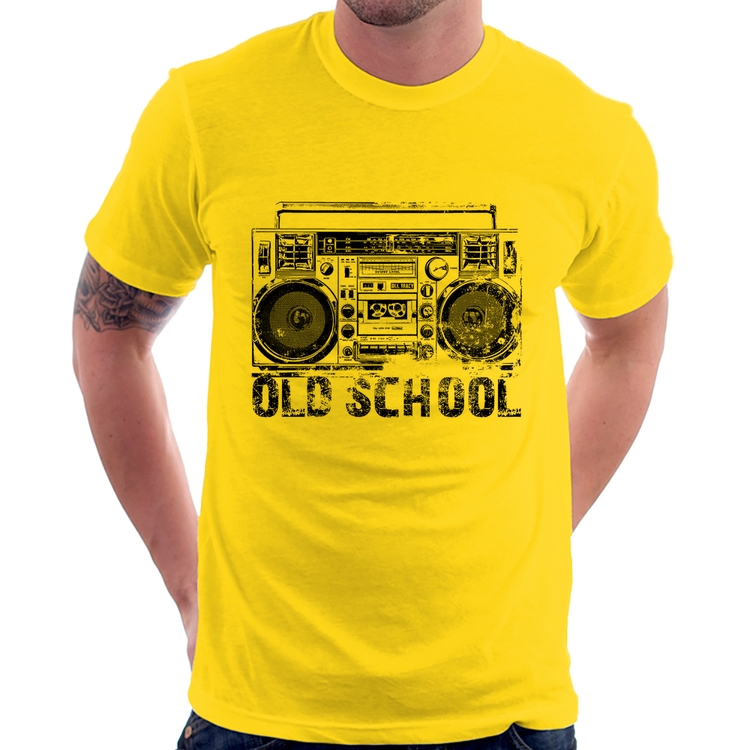 Camiseta Old School Boombox - Amarela