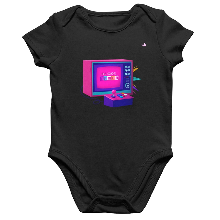 Body Bebê Algodão Old School Gamer