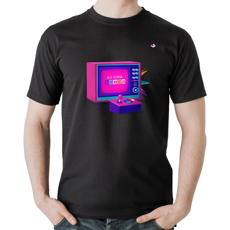 Camiseta Algodão Old School Gamer