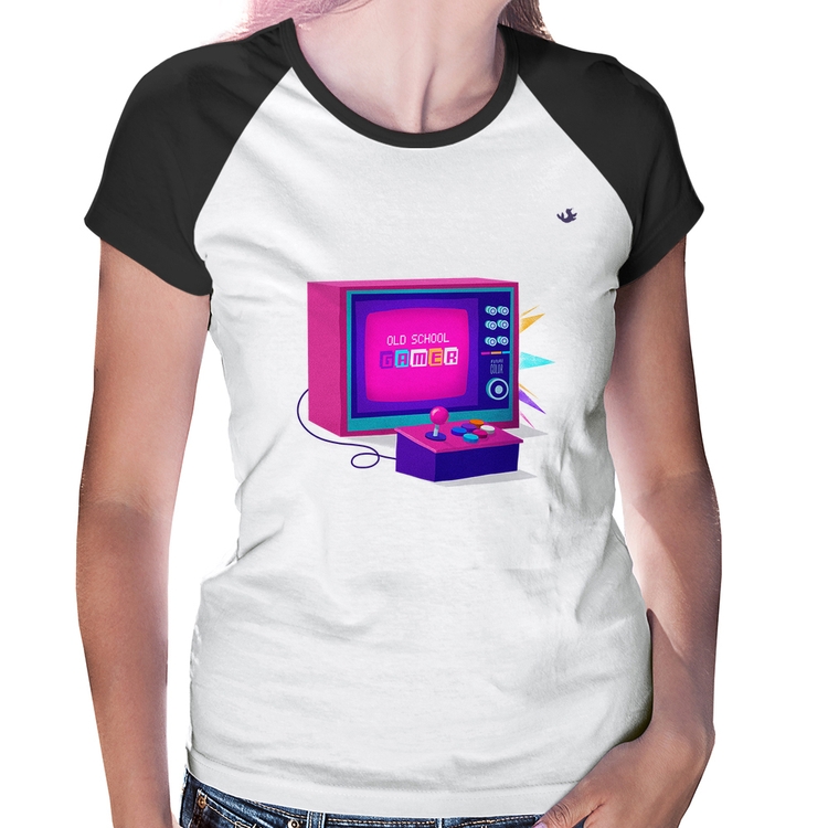 Baby Look Raglan Old School Gamer