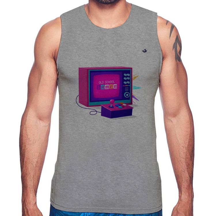 Regata Old School Gamer - Cinza