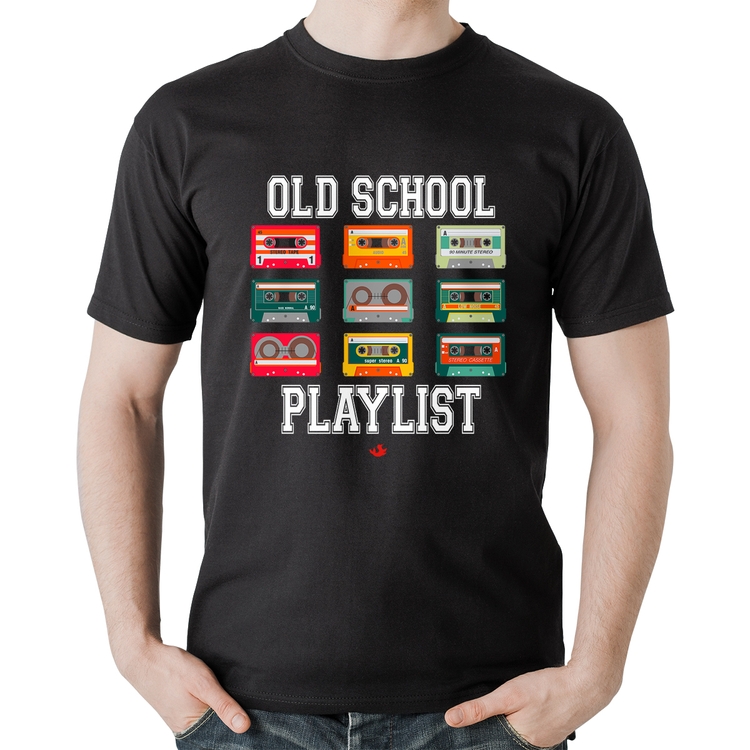 Camiseta Algodão Old School Playlist