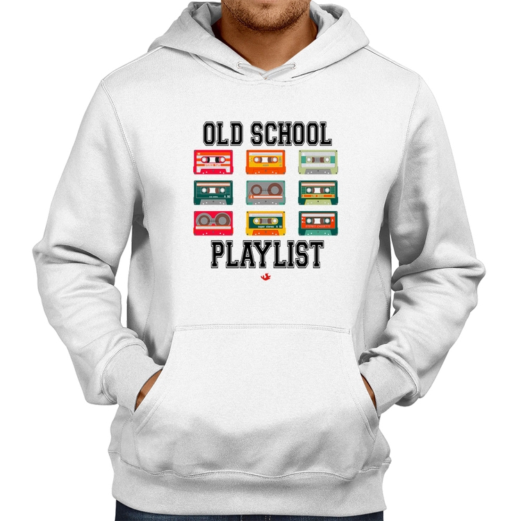 Moletom Old School Playlist - Branco