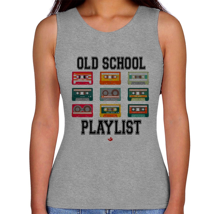 Regata Feminina Old School Playlist - Cinza