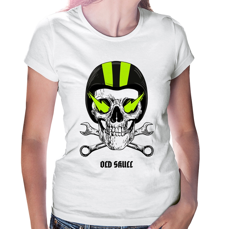 Baby Look Old Skull Motorcycle
