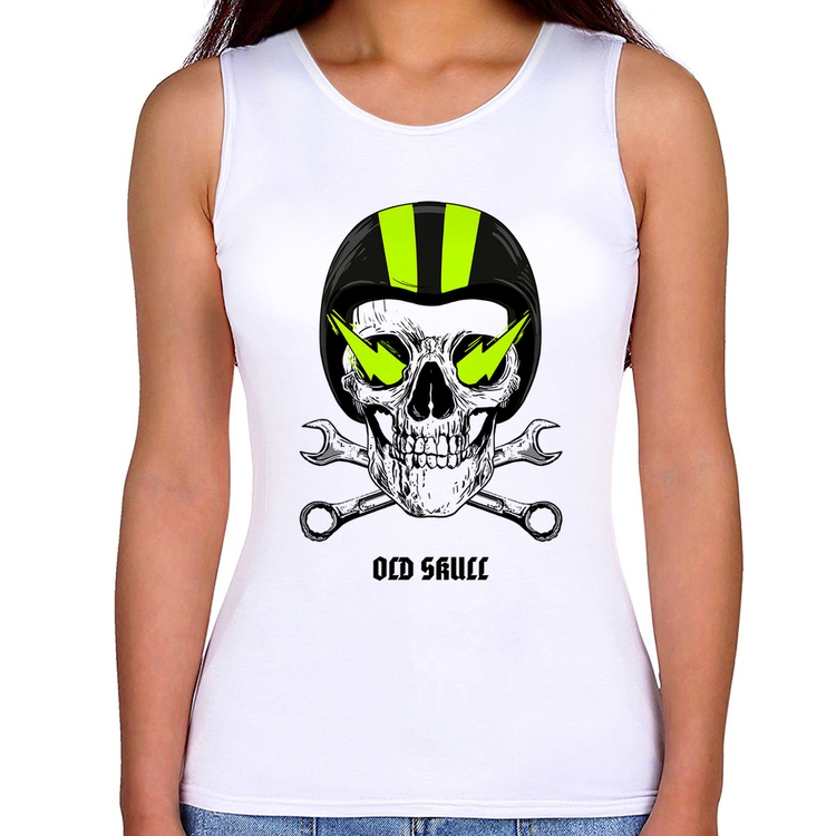 Regata Feminina Old Skull Motorcycle