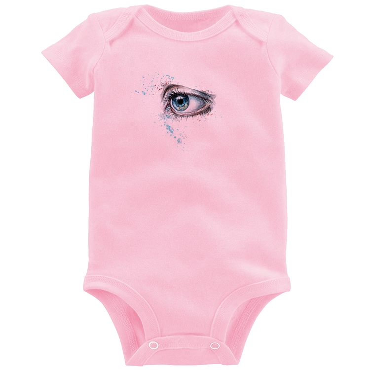 Body Bebê Olho Arte - Rosa Bebê