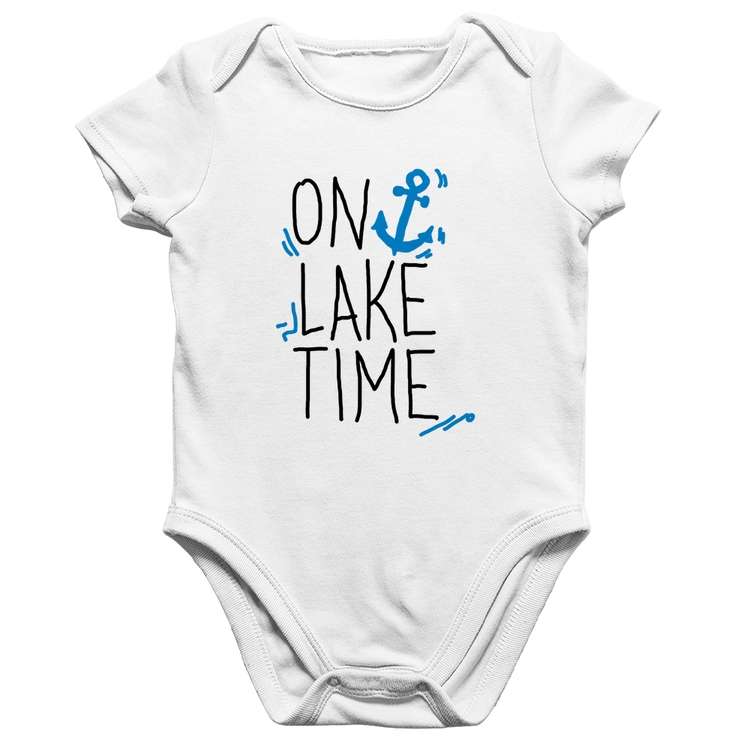 Body Bebê Algodão On Lake Time - Branco