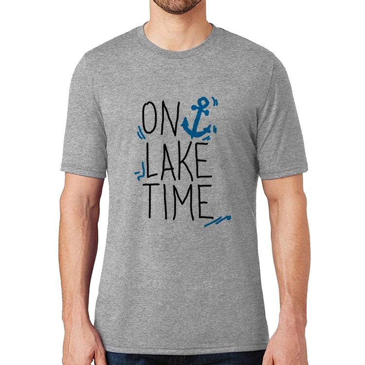 Camiseta On Lake Time - Cinza