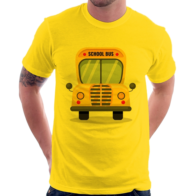 Camiseta Ônibus Escolar - Amarela