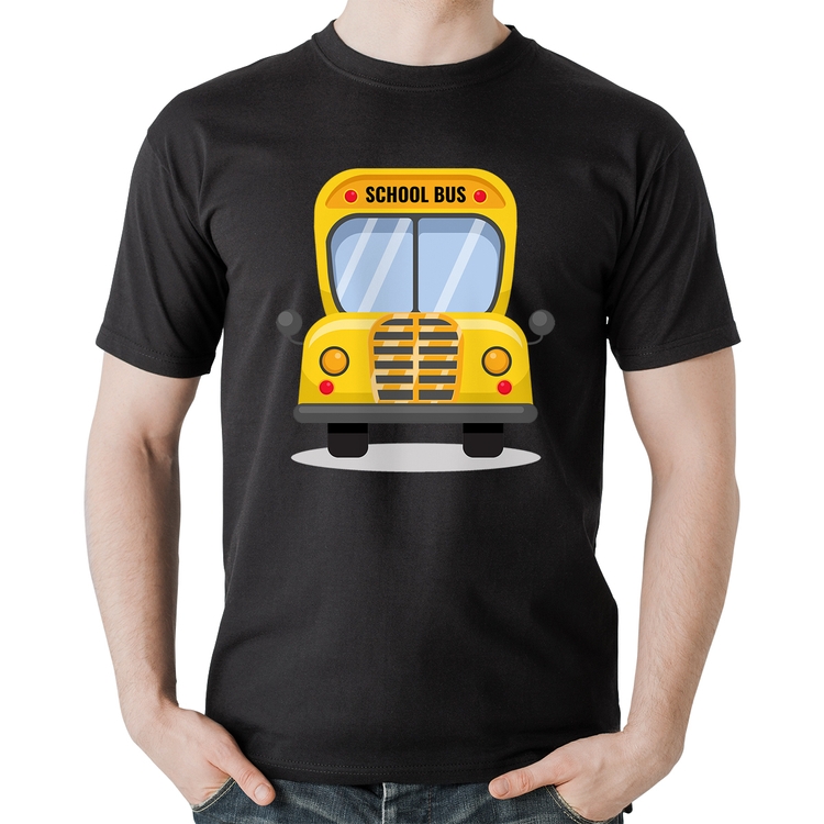 Camiseta Algodão Ônibus Escolar