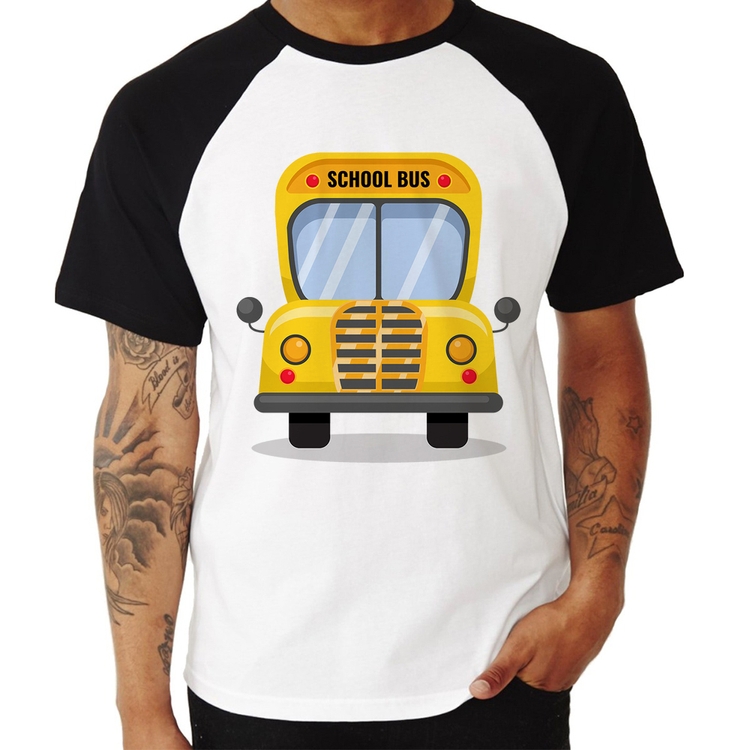 Camiseta Raglan Ônibus Escolar