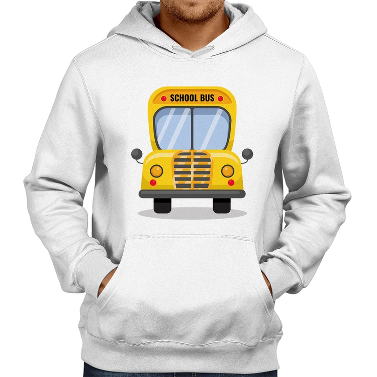 Moletom Ônibus Escolar - Branco