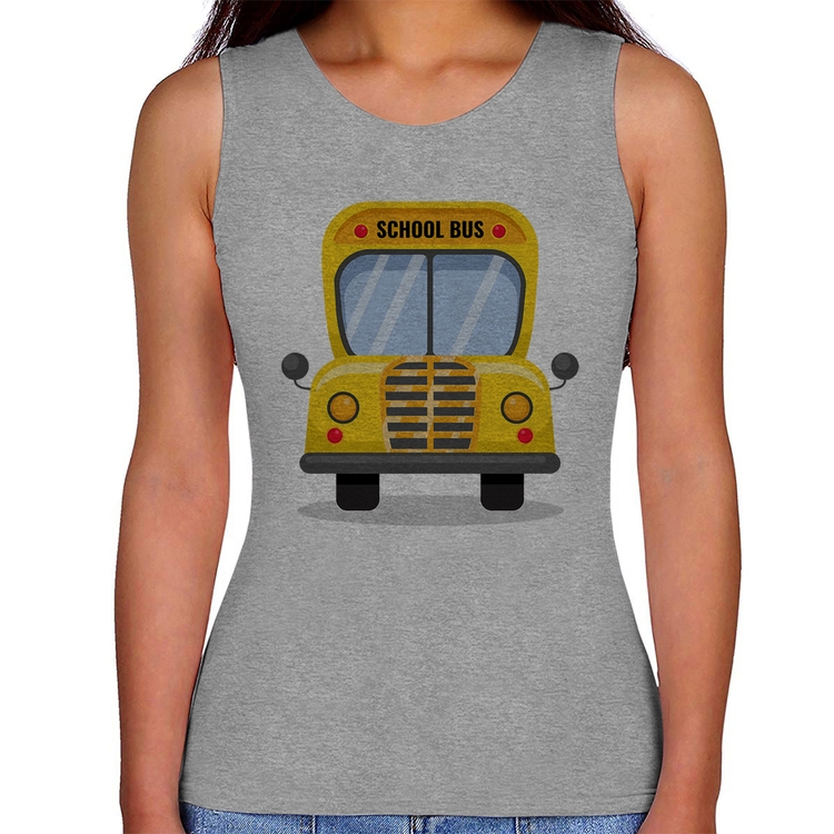 Regata Feminina Ônibus Escolar - Cinza