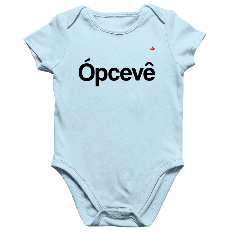 Body Bebê Algodão Ópcevê - Azul Bebê