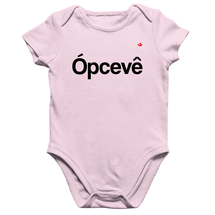 Body Bebê Algodão Ópcevê - Rosa Bebê