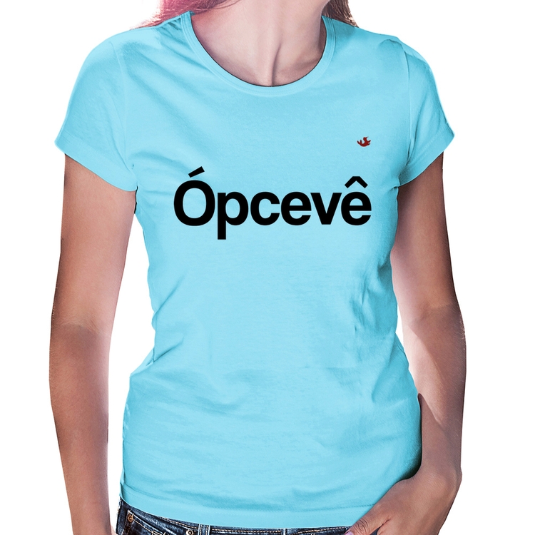 Baby Look Ópcevê - Azul Bebê