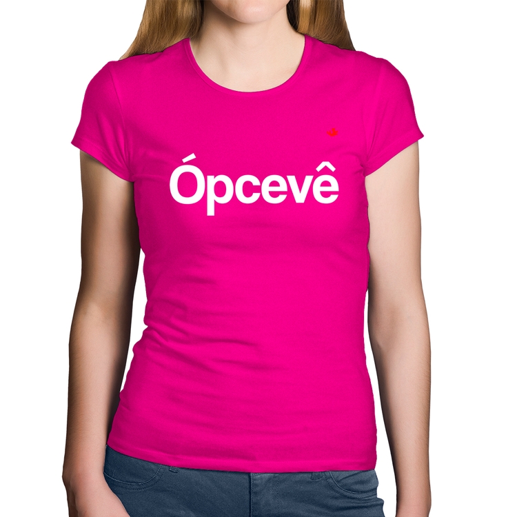 Baby Look Algodão Ópcevê - Rosa