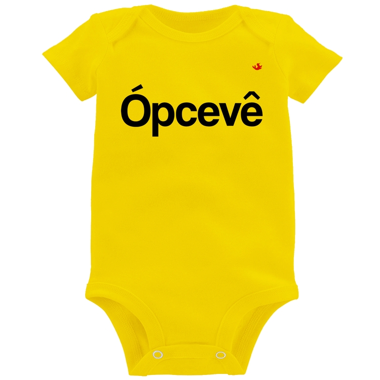 Body Bebê Ópcevê - Amarelo