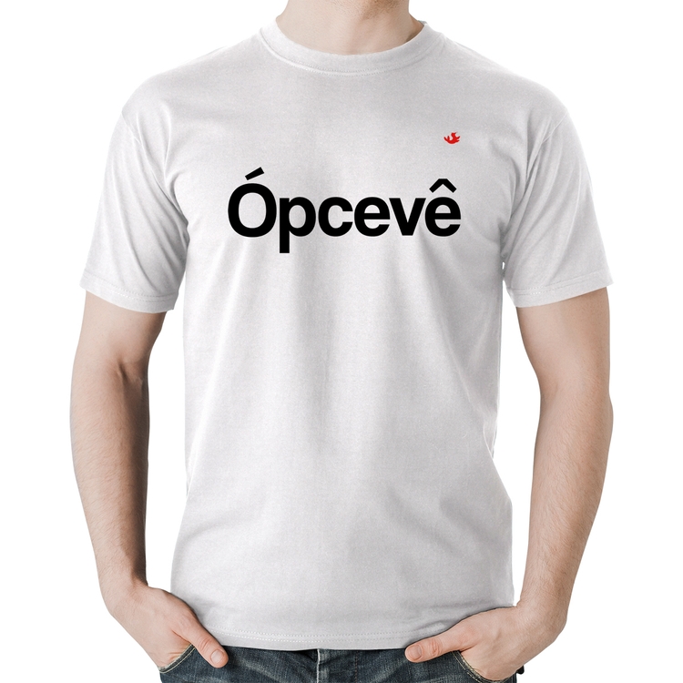 Camiseta Algodão Ópcevê - Branca