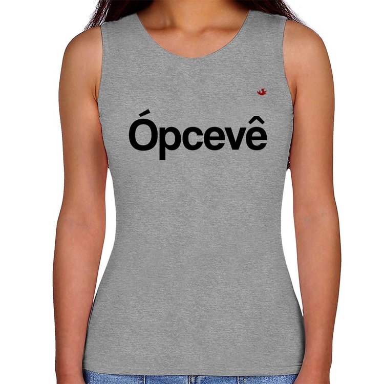 Regata Feminina Ópcevê - Cinza