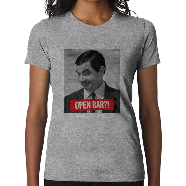 Baby Look Open Bar?! - Cinza